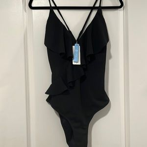 Black never been worn one piece bathing suit
